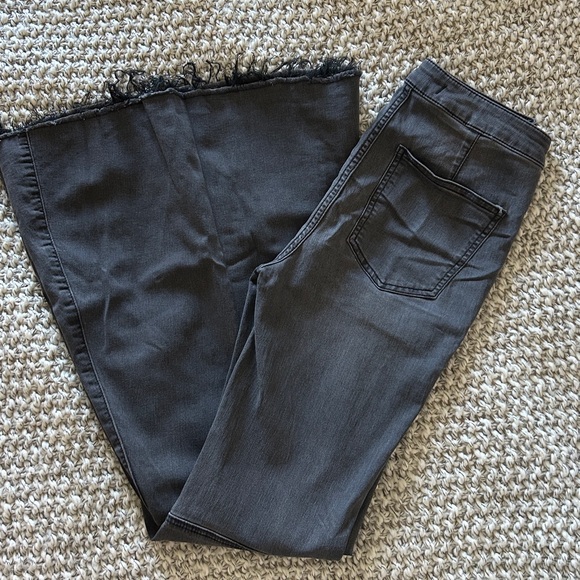 Free People Just Float On Flare Bell Bottom Jean Pant Black - Picture 4 of 8